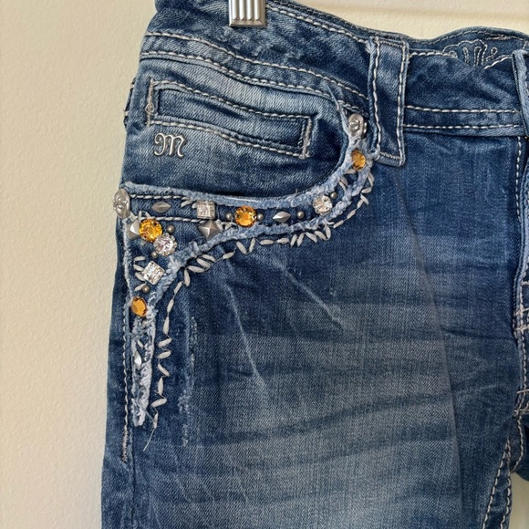 Miss Me Signature Bootcut Jeans 27 Rhinestone JP5755B4V - Picture 3 of 10